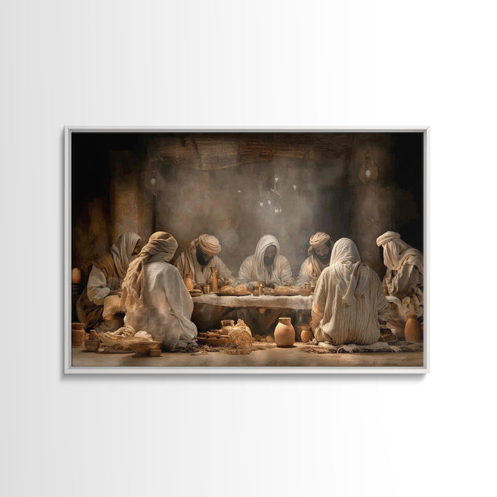 Starry Flock Night, Framed Canvas Print, Christian Wall Art, Christian Art Canvas, Christmas Art Prints, Christian Christmas Art, Subtle Ch