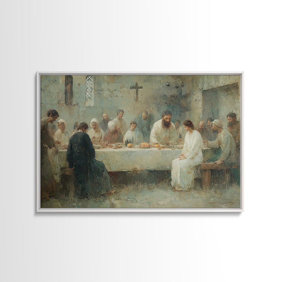 Pasture Morning Walk | Framed Canvas Print | Christian Art | Christian Wall Art | Christian Art Canvas | Moody Christian Art | Christian Gi