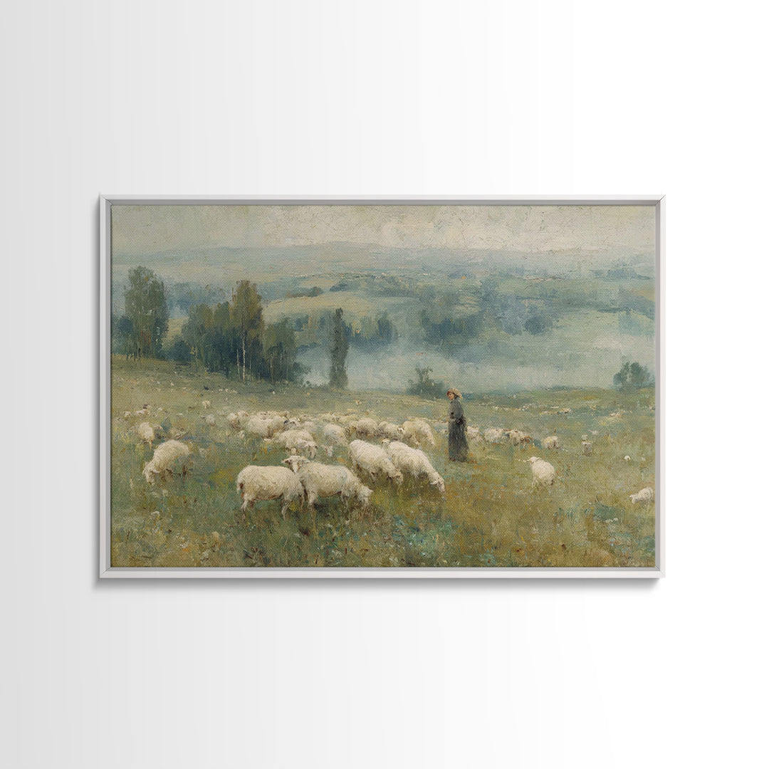 Garden Light Path, Framed Canvas Print, Christian Wall Art, Christian Art Canvas, Jesus Painting, Christian Art, Christian Gift Ideas