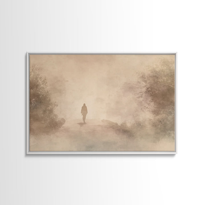 Holy Night Child – Framed Canvas Print – Christian Christmas Art – Jesus Painting – Christian Art Canvas – Modern Christian Art – Christian