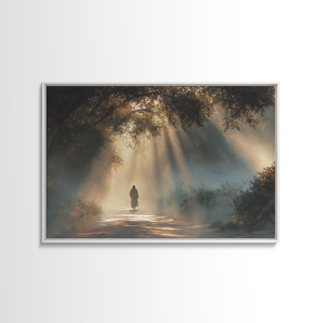 Little Lamb Peace | Framed Canvas Print | Christian Art Print | Christmas Wall Art | Christian Christmas Decor | Christian Painting | Chris