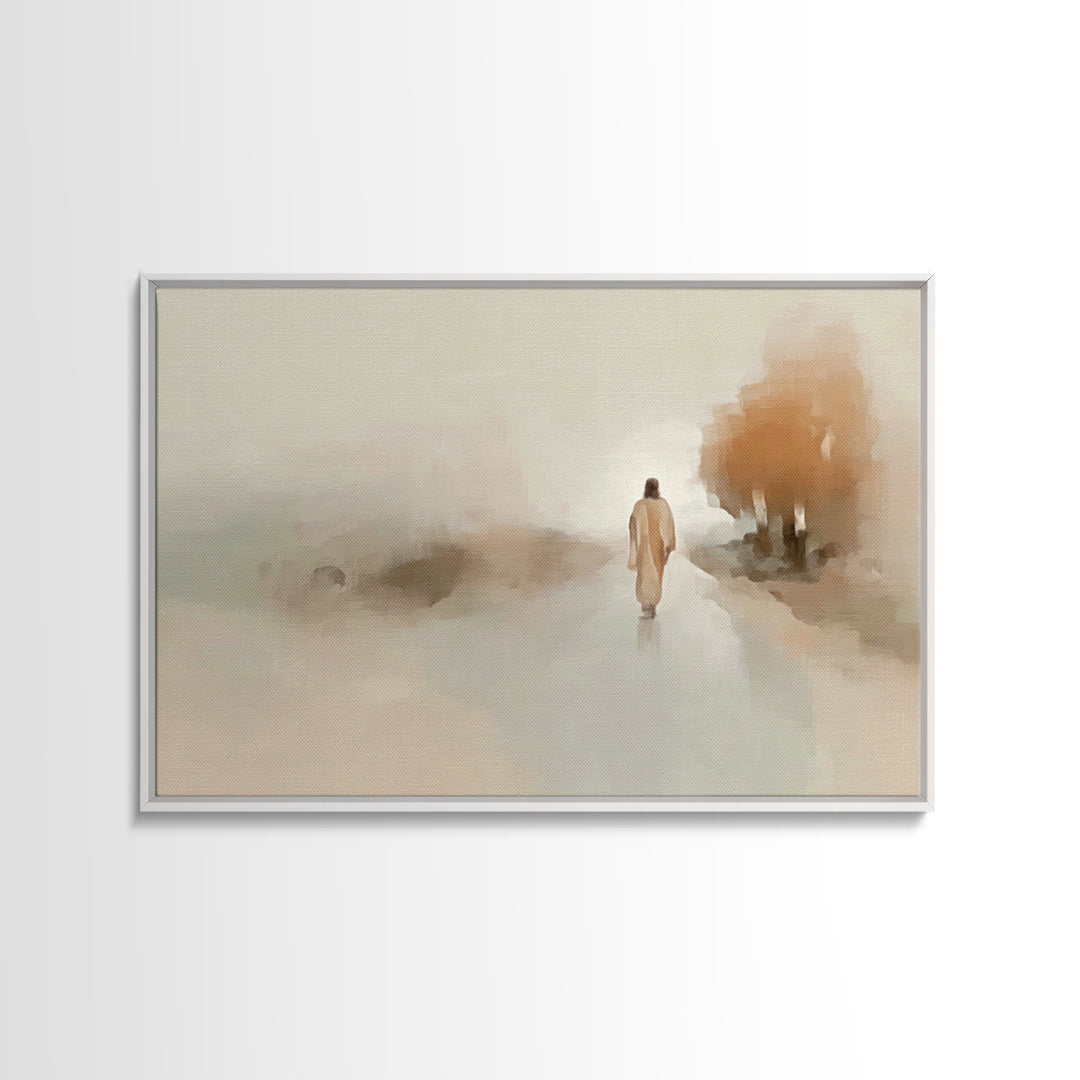 Sacred Gentle Love, Framed Canvas Print, Christian Wall Art, Jesus Painting, Christian Art Canvas, Christian Christmas Art, Large Christian