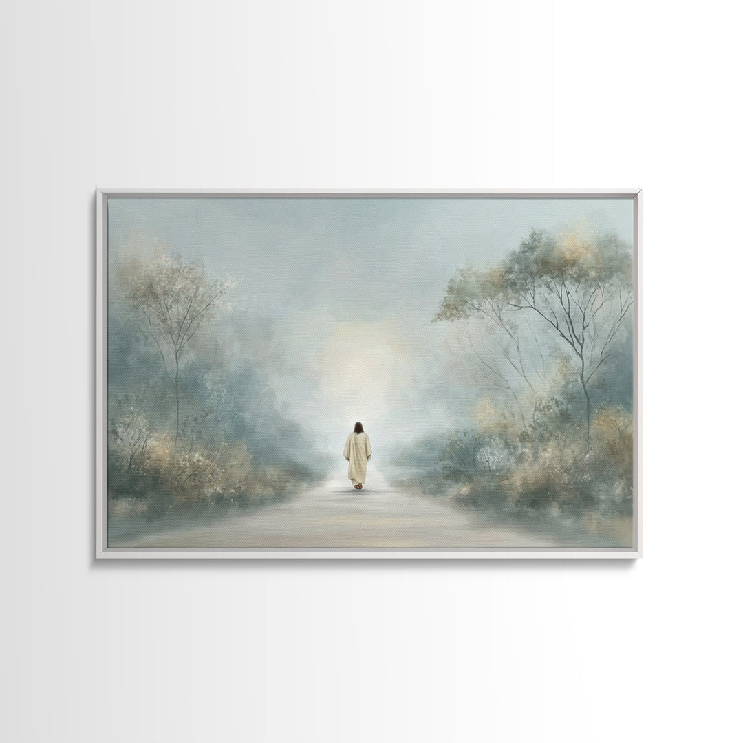 Soft Shepherd Calm – Framed Canvas Print – Christian Art Print – Christian Christmas Art – Jesus Wall Art – Minimalist Christian Art – Chri