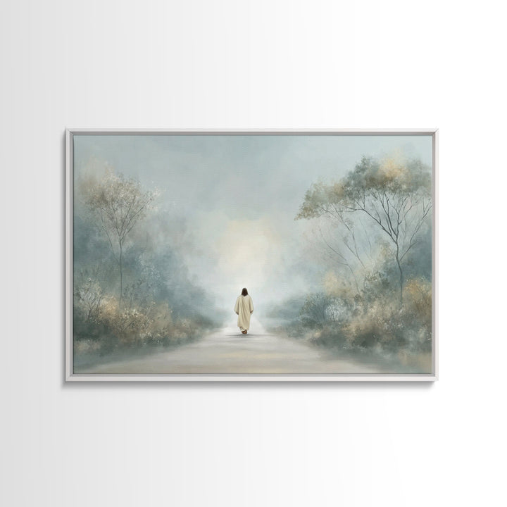 Soft Shepherd Calm – Framed Canvas Print – Christian Art Print – Christian Christmas Art – Jesus Wall Art – Minimalist Christian Art – Chri