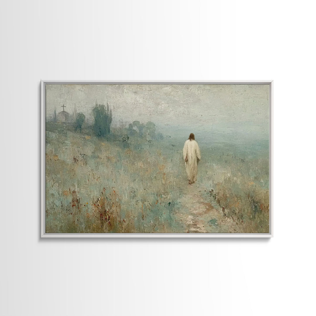 Blossoms Of Promise – Framed Canvas Print – Christian Wall Art – Jesus Painting – Christian Art Canvas – Christian Art – Modern Christian A