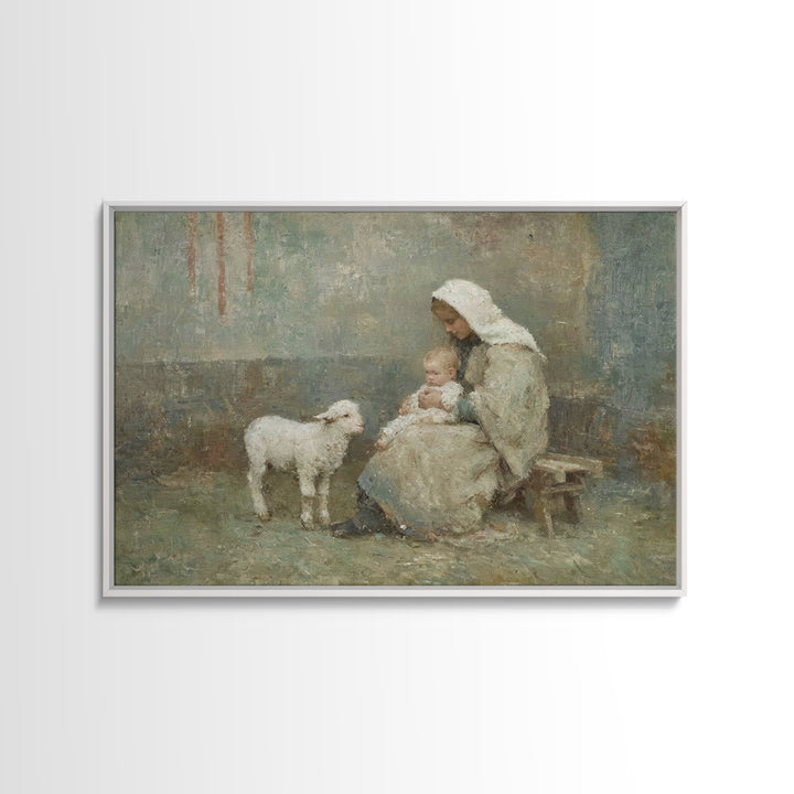 Heaven’s Gentle Walk | Framed Canvas Print | Jesus Painting | Christian Wall Art | Christian Art Canvas | Christian Art | Christian Gift Id