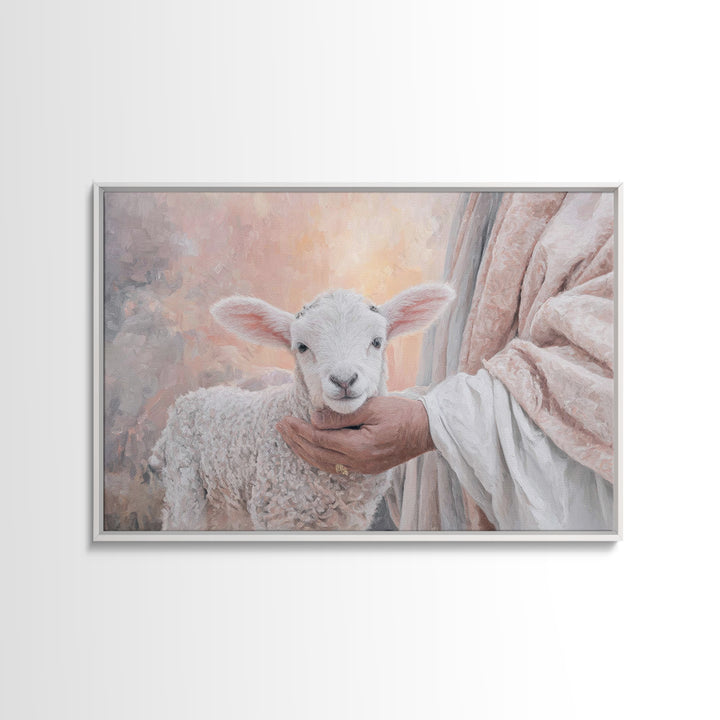 Soft Meadow Guidance – Framed Canvas Print – Christian Art – Jesus Painting – Christian Art Canvas – Christian Wall Art – Christian Art Pri