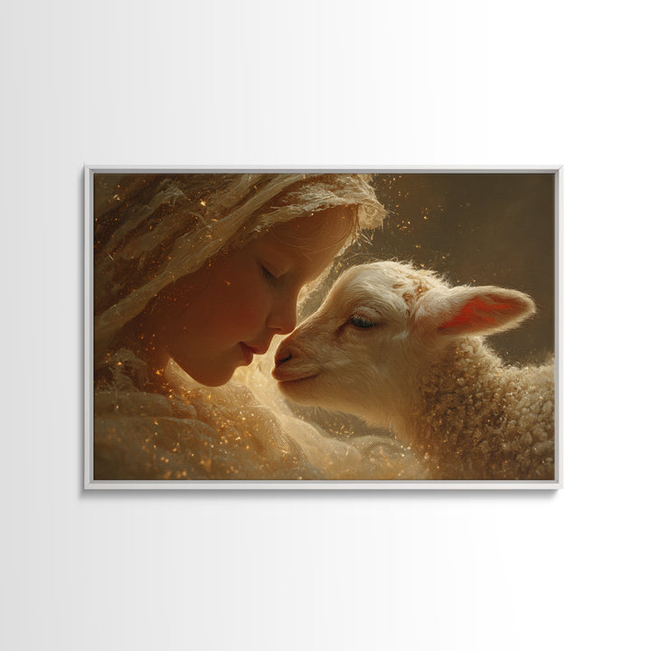 Field Of Gentle Mercy – Framed Canvas Print – Christian Art Canvas – Christian Wall Art – Christian Art – Jesus Painting – Subtle Christian