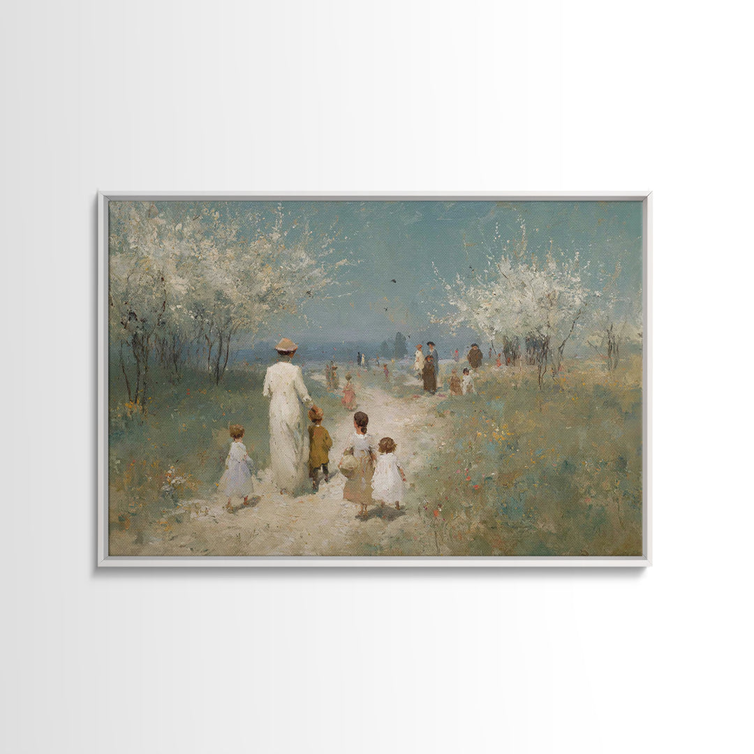 Garden Of Peace – Framed Canvas Print – Christian Art Print – Jesus Painting – Christian Wall Art – Christmas Canvas Wall Art – Christian D