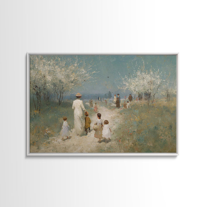 Garden Of Peace – Framed Canvas Print – Christian Art Print – Jesus Painting – Christian Wall Art – Christmas Canvas Wall Art – Christian D