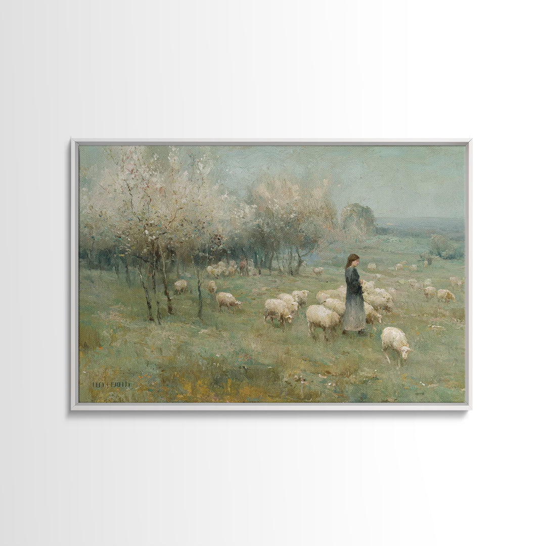Heavenly Messenger – Framed Canvas Print – Christian Wall Art – Christian Art Canvas – Jesus Painting – Christian Christmas Art – Christian