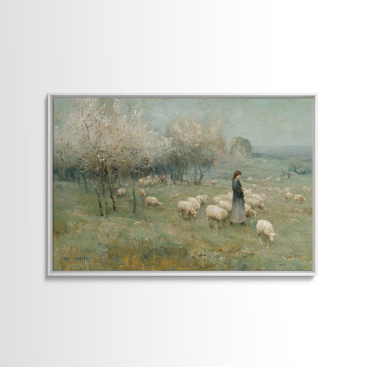 Heavenly Messenger – Framed Canvas Print – Christian Wall Art – Christian Art Canvas – Jesus Painting – Christian Christmas Art – Christian