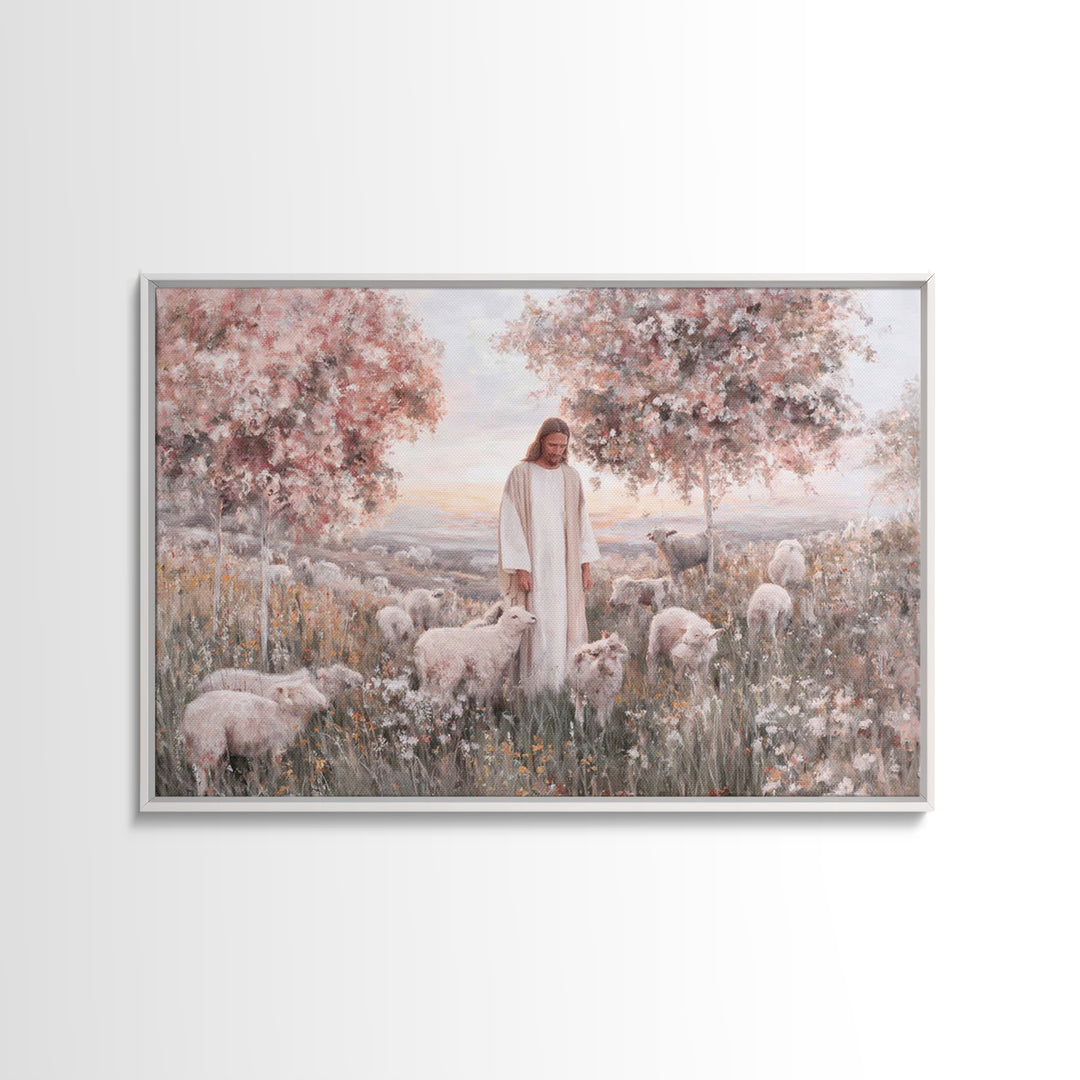 Holy Gathering – Framed Canvas Print – Christian Christmas Art – Vintage Christian Art – Christian Wall Art – Christmas Canvas Wall Art – C