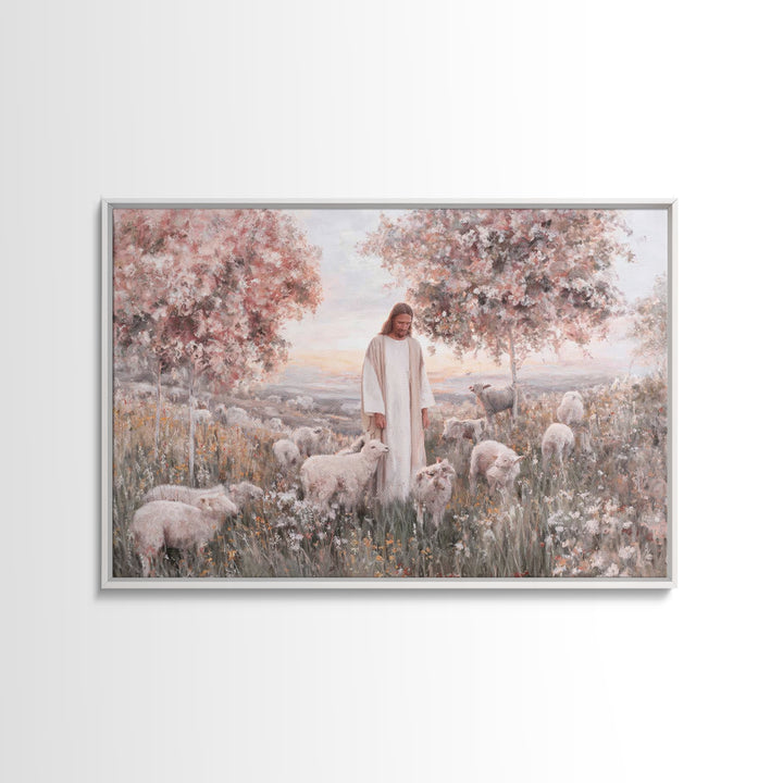 Holy Gathering – Framed Canvas Print – Christian Christmas Art – Vintage Christian Art – Christian Wall Art – Christmas Canvas Wall Art – C