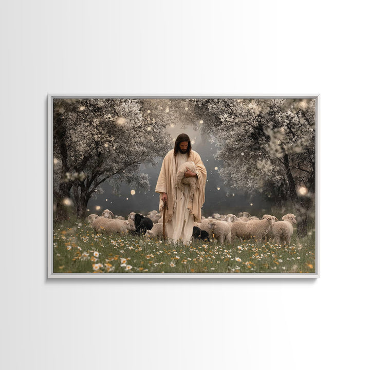 Cross Of Dawn – Framed Canvas Print – Christian Wall Art – Christian Art Canvas – Christian Painting – Modern Christian Art – Christian Chr