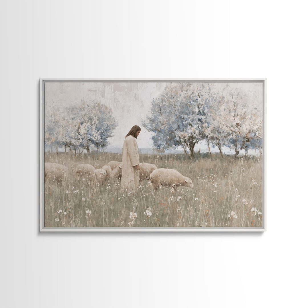 Evening Crosslight – Framed Canvas Print – Christian Art – Moody Christian Art – Christian Art Print – Christmas Wall Art – Unique Christia