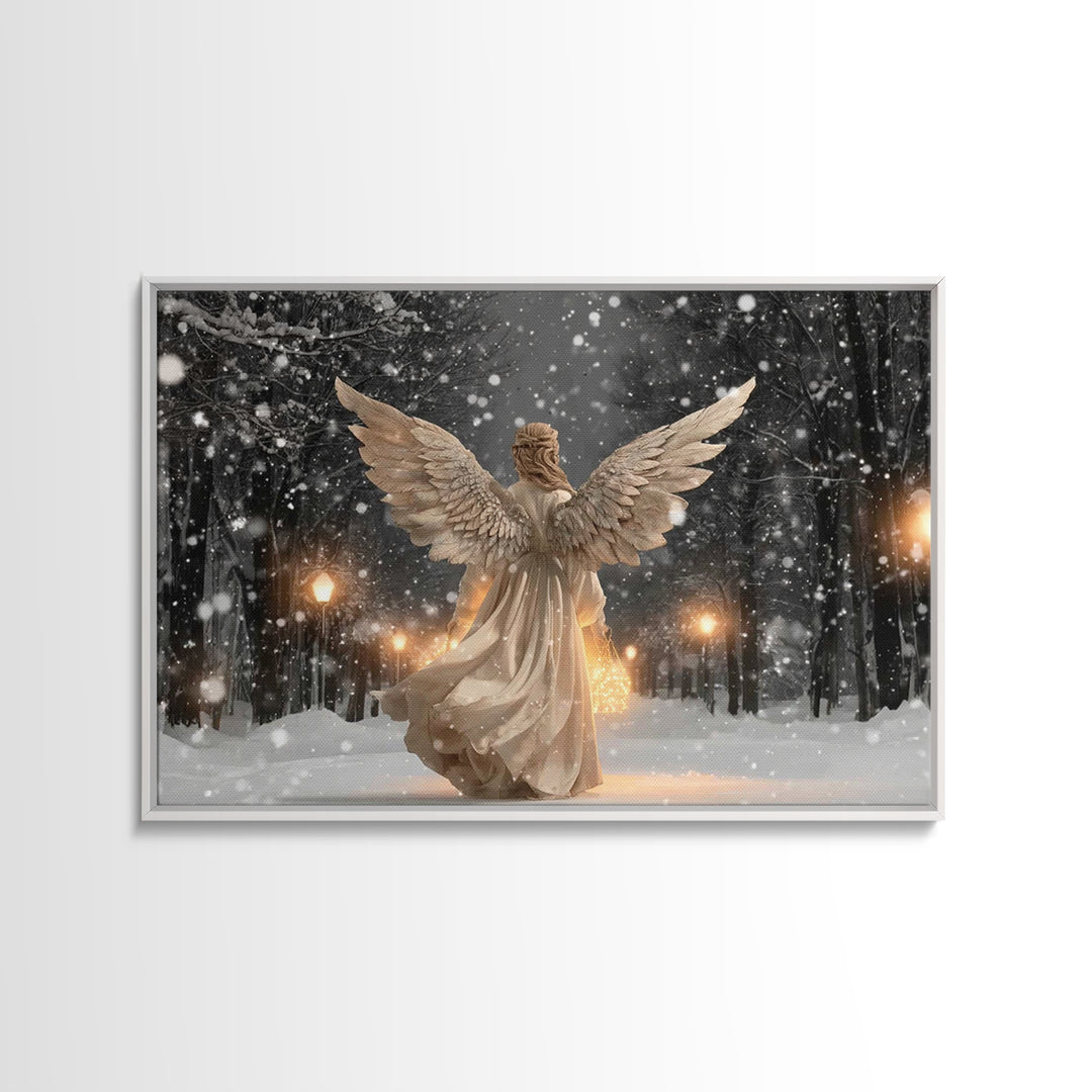 Celestial Cross – Framed Canvas Print – Christian Christmas Art – Christian Art Canvas – Subtle Christian Art – Christian Painting – Christ