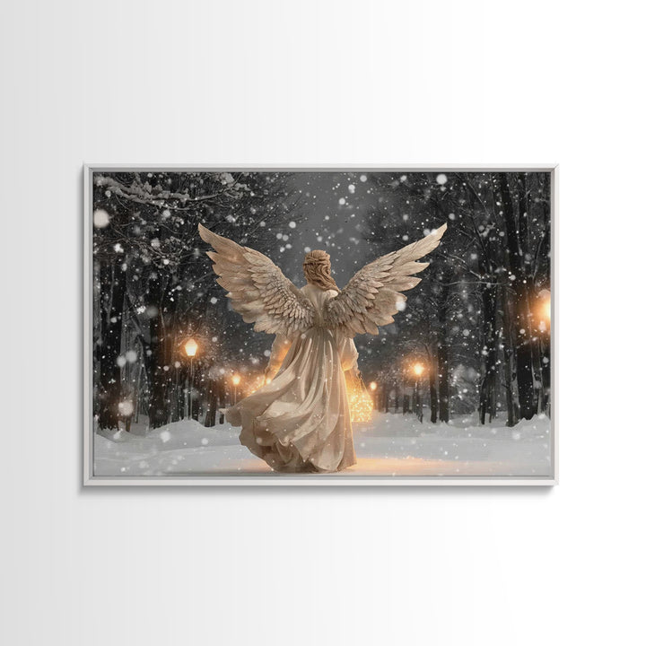 Celestial Cross – Framed Canvas Print – Christian Christmas Art – Christian Art Canvas – Subtle Christian Art – Christian Painting – Christ