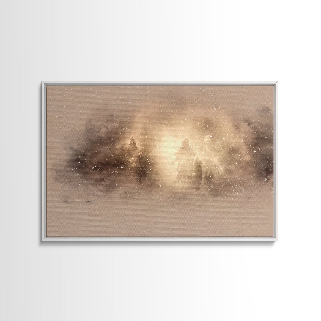 Shepherd Of Peace – Framed Canvas Print – Christian Art – Christian Wall Art – Minimalist Christian Art – Christian Art Print – Christmas A