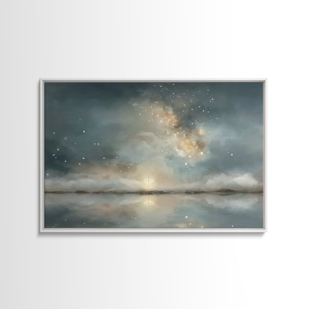 Childlike Wonder – Framed Canvas Print – Christian Art Print – Christian Wall Art – Christmas Art Prints – Christian Art Canvas – Christian