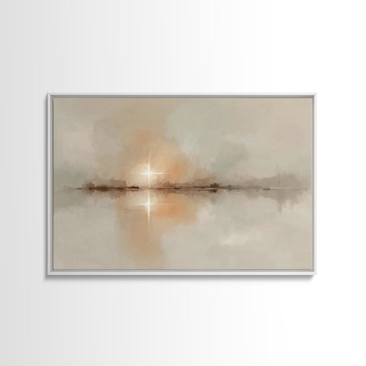 Golden Nativity Glow – Framed Canvas Print – Christian Art – Framed Christian Art – Christmas Art Prints – Christian Art Canvas – Christian