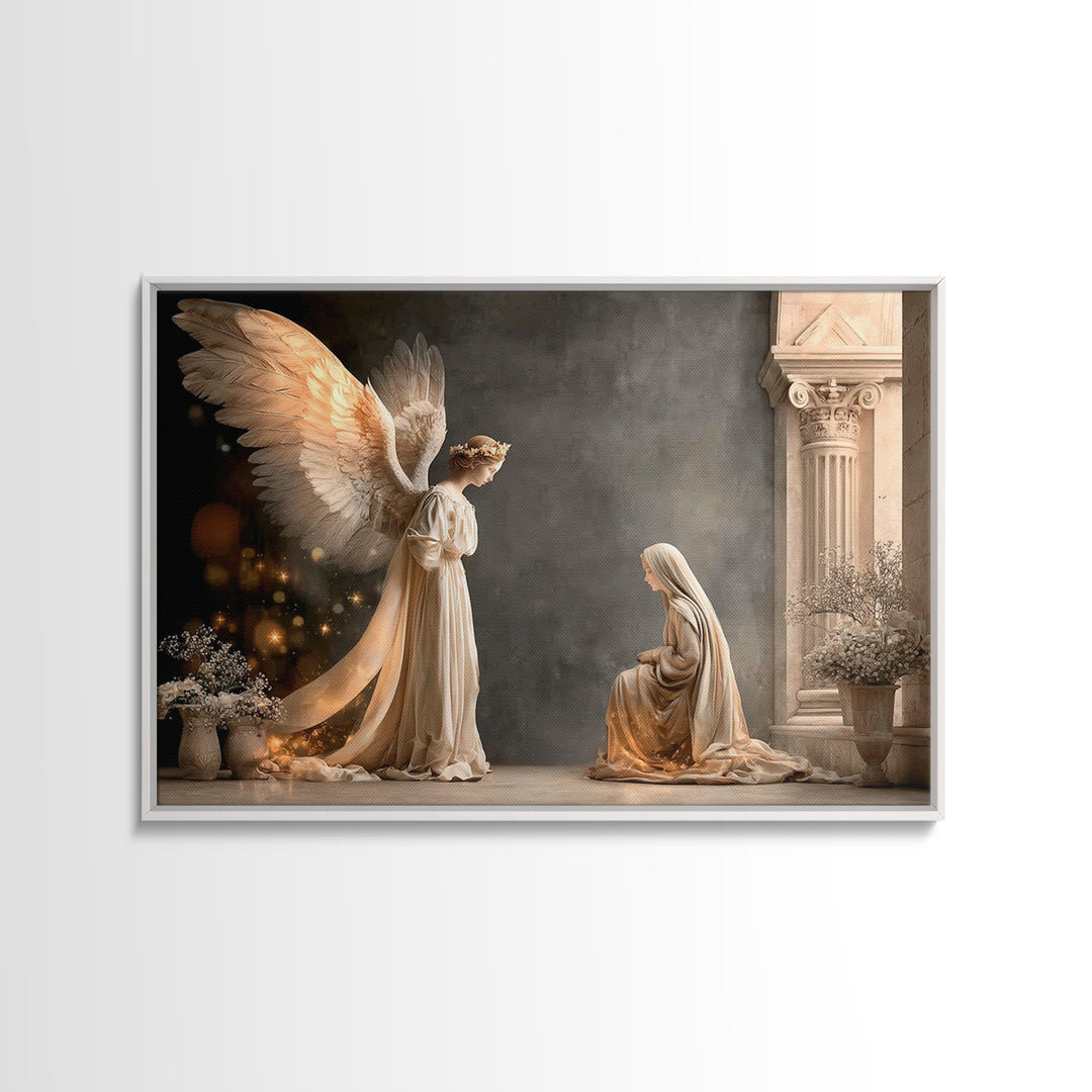 Light of Grace, Framed Canvas Print, Christian Art Canvas, Christian Wall Art, Subtle Christian Art, Christian Christmas Art, Christian Gif