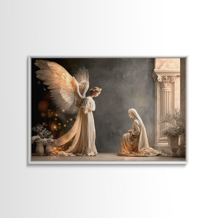 Light of Grace, Framed Canvas Print, Christian Art Canvas, Christian Wall Art, Subtle Christian Art, Christian Christmas Art, Christian Gif