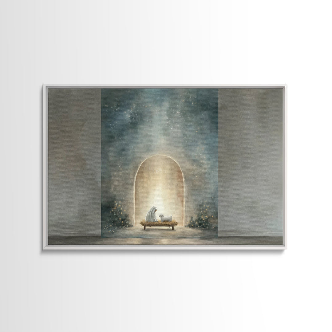 Bread Of Grace – Framed Canvas Print – Christian Wall Art – Christian Art Canvas – Christian Painting – Christian Decor – Christmas Wall Ar