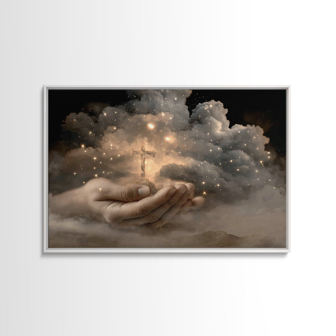Blessed Stillness | Framed Canvas Print | Christian Art Canvas | Christian Decor | Christian Wall Art | Christmas Wall Art | Christian Pain