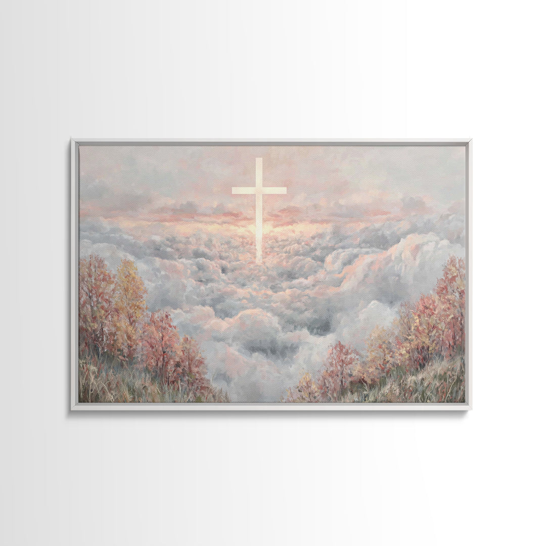 Radiant Lily Grace, Framed Canvas Print, Christian Painting, Christian Decor, Christian Wall Art, Christian Art Canvas, Christmas Wall Art