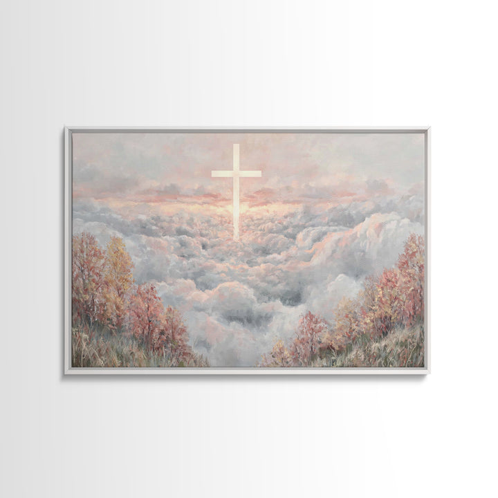 Radiant Lily Grace, Framed Canvas Print, Christian Painting, Christian Decor, Christian Wall Art, Christian Art Canvas, Christmas Wall Art