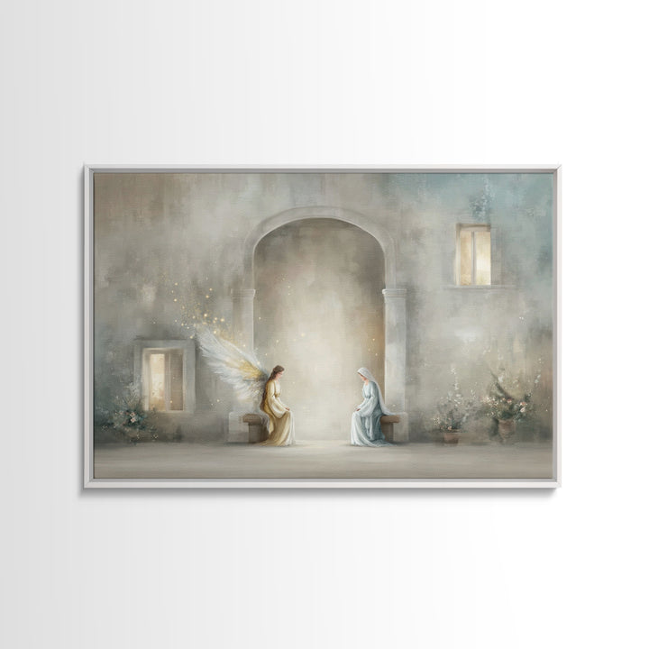 Divine Whisper – Framed Canvas Print – Christian Art Canvas – Minimalist Christian Art – Christian Wall Art – Christian Art – Christmas Art