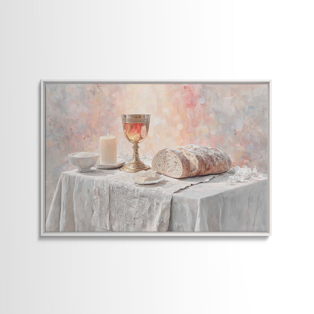 Heavenly Lily Calm – Framed Canvas Print – Christian Art Canvas – Christian Wall Art – Christian Painting – Christian Decor – Christmas Wal