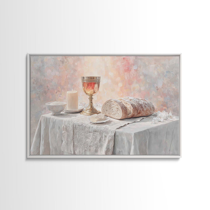 Heavenly Lily Calm – Framed Canvas Print – Christian Art Canvas – Christian Wall Art – Christian Painting – Christian Decor – Christmas Wal