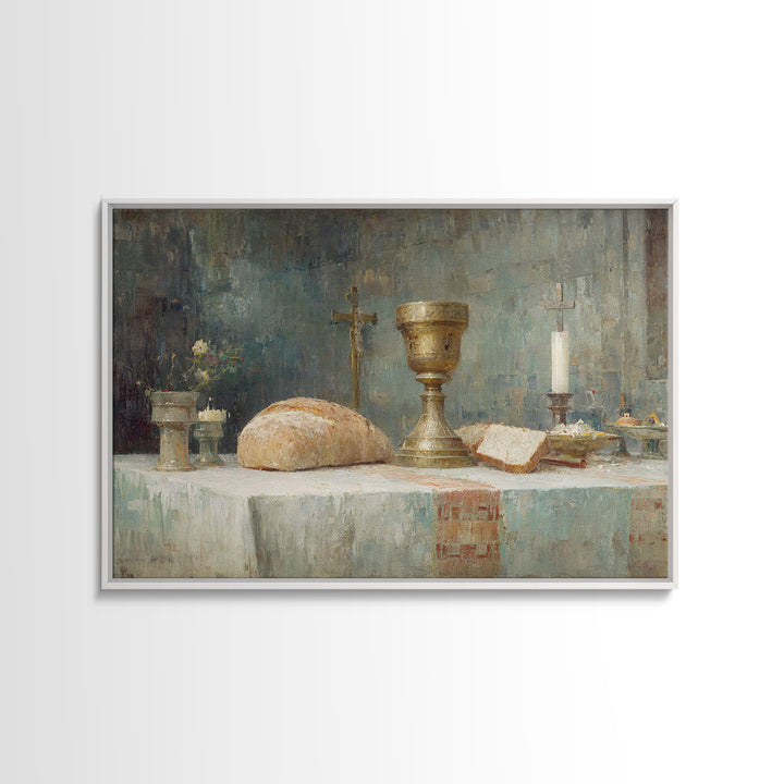 Chalice of Peace - Framed Canvas Print - Christian Art Canvas - Christian Painting - Christian Wall Art - Jesus Painting - Christmas Wall A