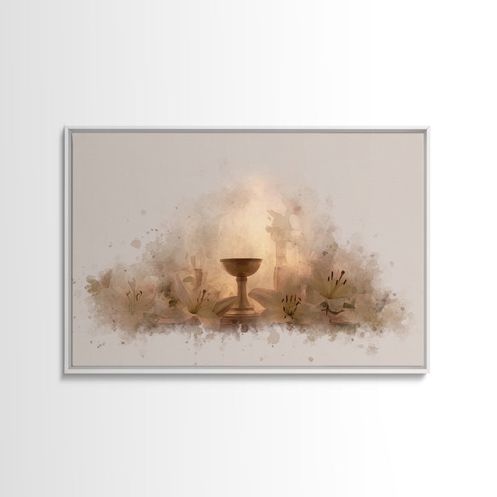 Divine Arrival - Framed Canvas Print - Christian Wall Art - Christmas Wall Art - Jesus Painting - Christian Art Canvas - Christian Painting