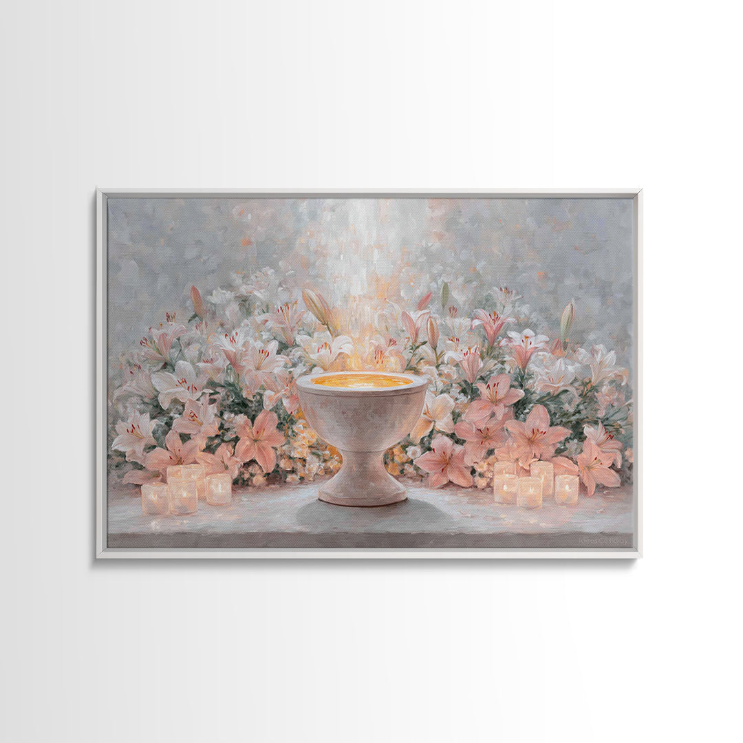 Angel’s Promise - Framed Canvas Print - Christian Art Canvas - Jesus Painting - Christian Painting - Christian Wall Art - Christmas Wall Ar