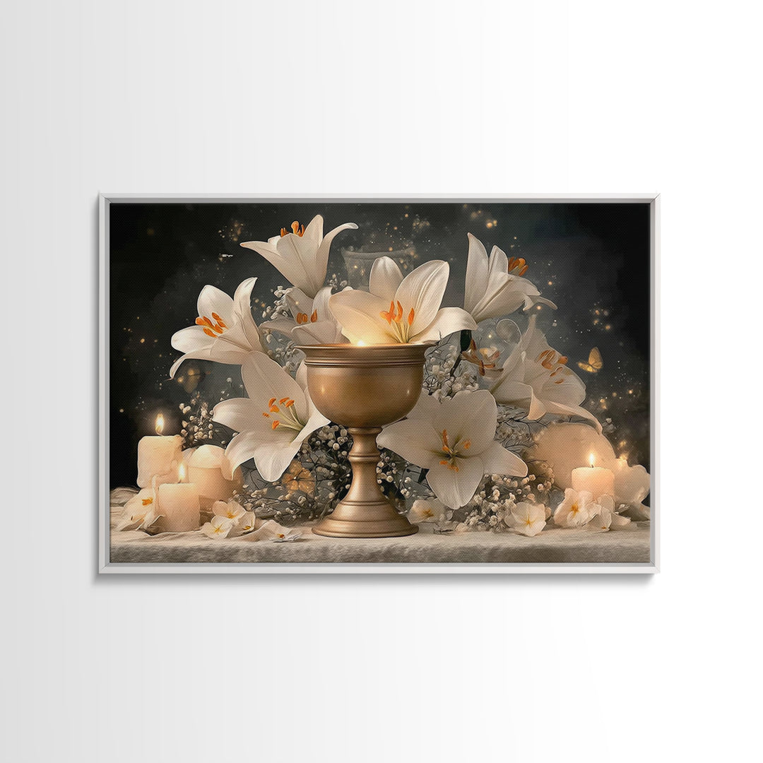 Sacred Wonder - Framed Canvas Print - Christian Painting - Christian Wall Art - Christian Art Canvas - Jesus Painting - Christmas Wall Art