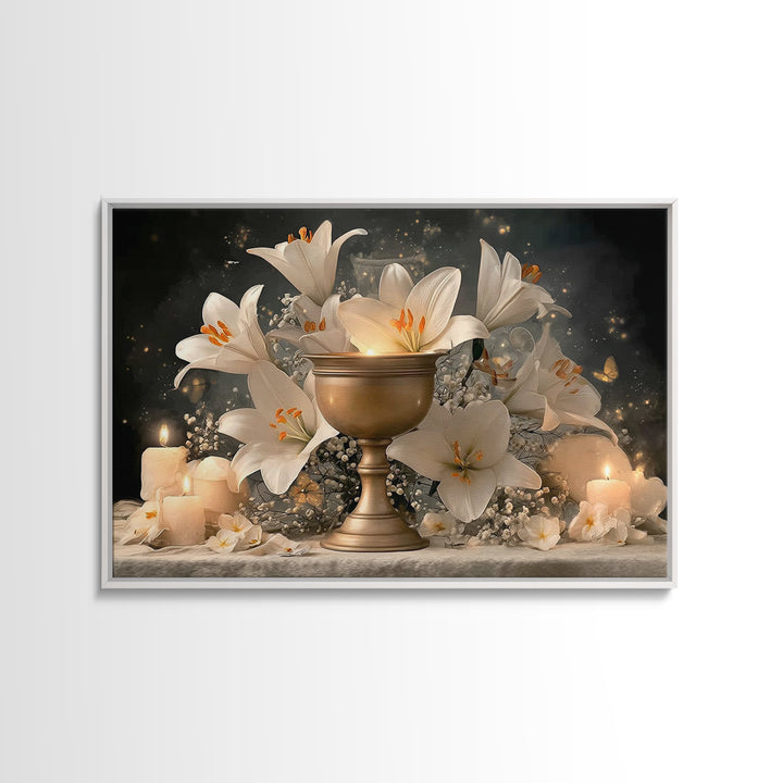 Sacred Wonder - Framed Canvas Print - Christian Painting - Christian Wall Art - Christian Art Canvas - Jesus Painting - Christmas Wall Art