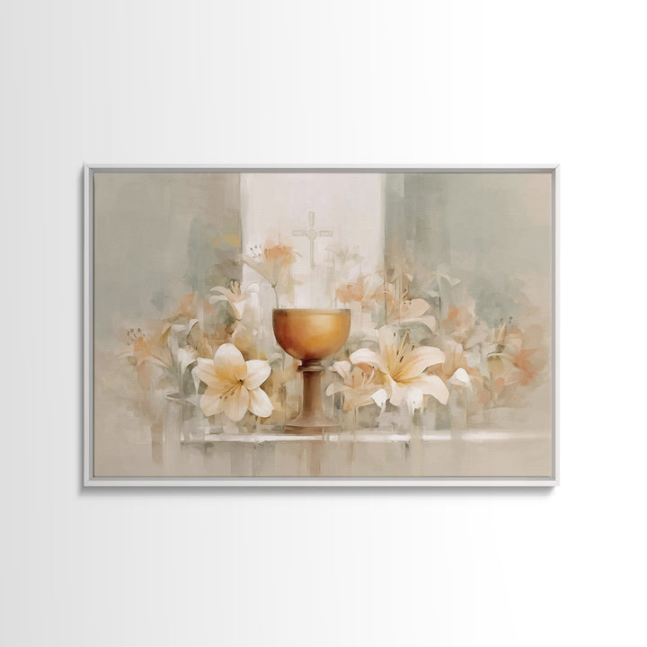 Winter Reverence - Framed Canvas Print - Christmas Wall Art - Christian Painting - Jesus Painting - Christian Art Canvas - Christian Wall A