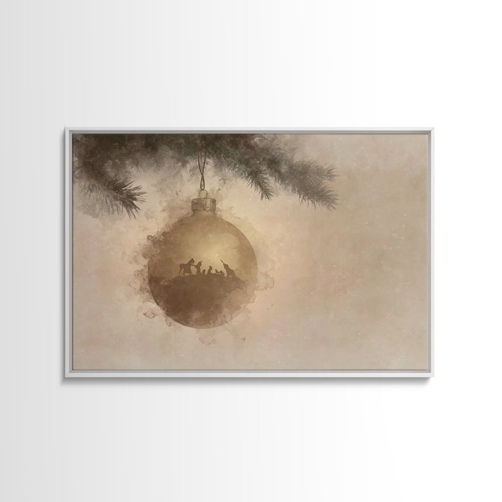 Path Of Redemption, Framed Canvas Print, Christian Wall Art, Christian Christmas Art, Christian Art Canvas