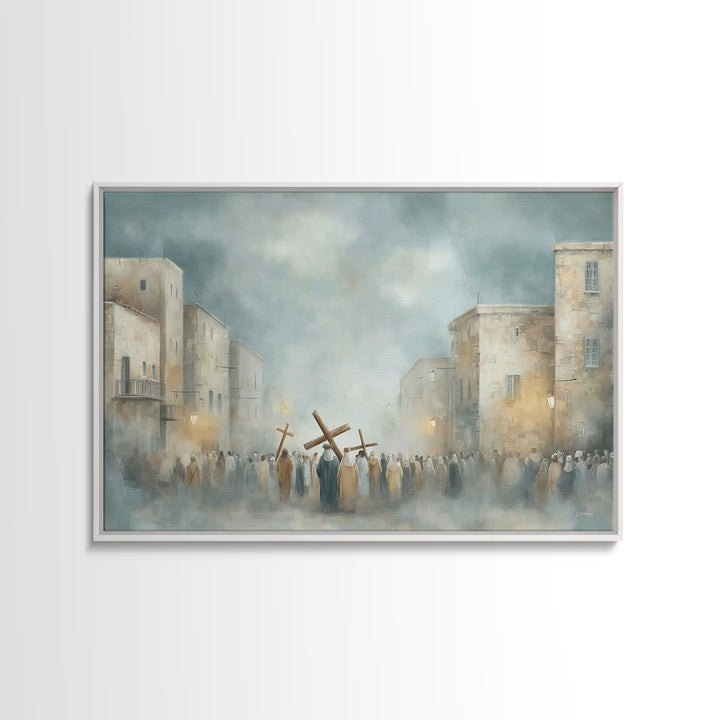 Heavenly Harps – Framed Canvas Print – Christian Wall Art – Christian Art Canvas – Christmas Art – Christian Christmas Art – Christian Deco