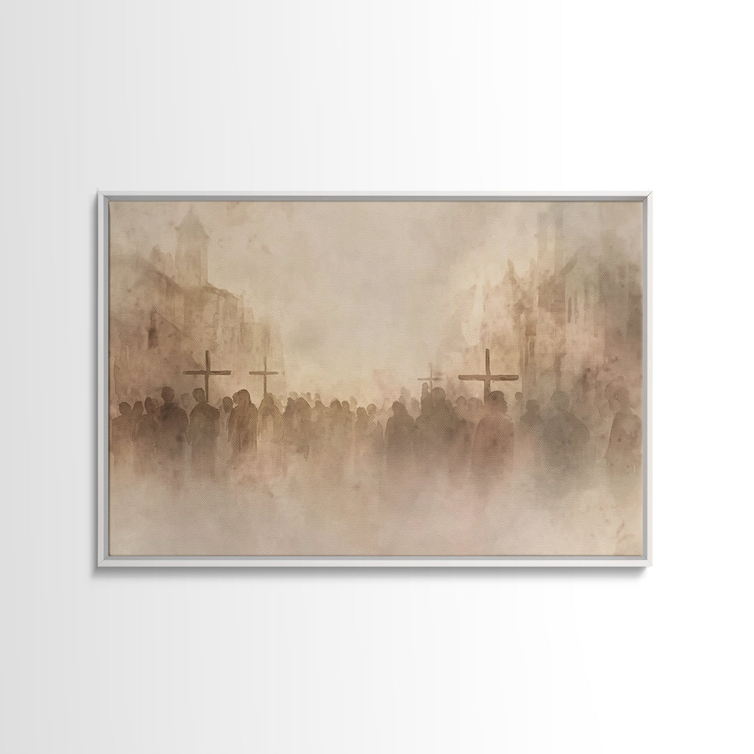 Sacred Journey – Framed Canvas Print – Christian Painting – Christian Wall Art – Jesus Painting – Christian Art Work – Christian Gift Ideas
