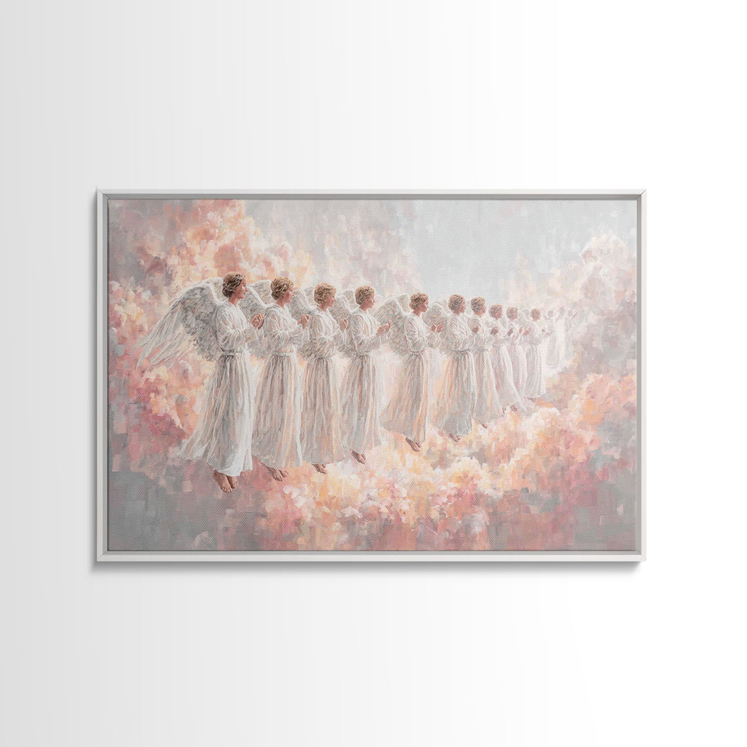 Holy Dawn | Framed Canvas Print | Christian Art Canvas | Jesus Art Print | Minimalist Christian Art | Christian Wall Art | Christian Painti