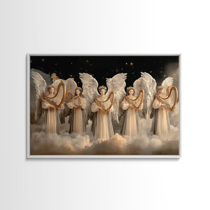 Starry Manger, Framed Canvas Print, Christmas Art, Christian Christmas Art, Christian Art Canvas, Christian Wall Art, Christmas Art Prints