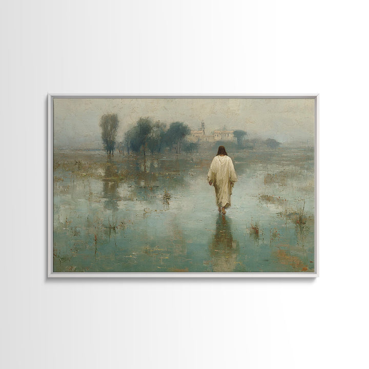 Quiet Nativity – Framed Canvas Print – Christmas Wall Art – Christian Art Print – Christian Christmas Art – Christian Decor – Christmas Art