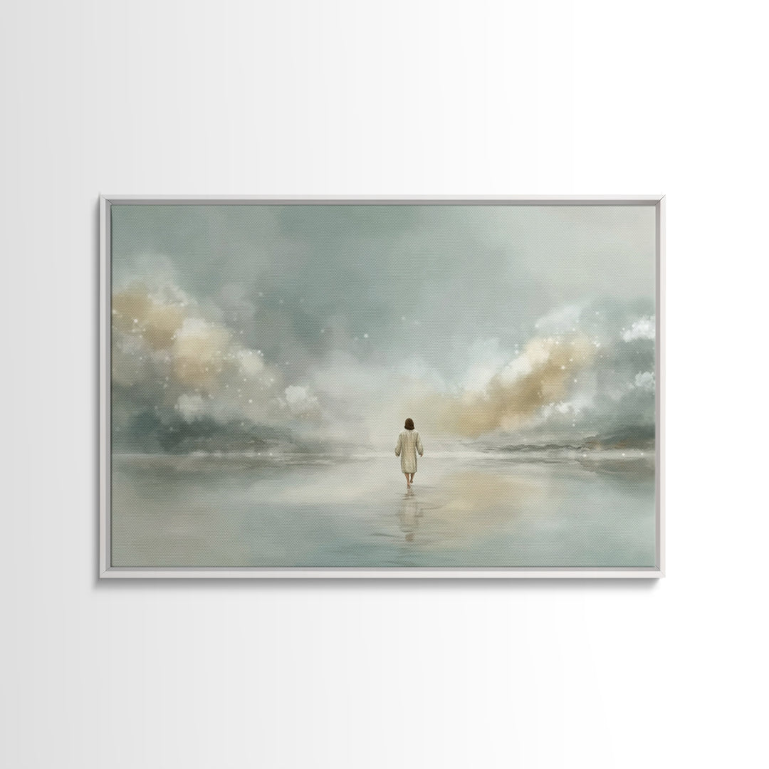 Radiant Manger | Framed Canvas Print | Christmas Art Prints | Christian Christmas Decor | Christian Art Canvas | Christian Wall Art