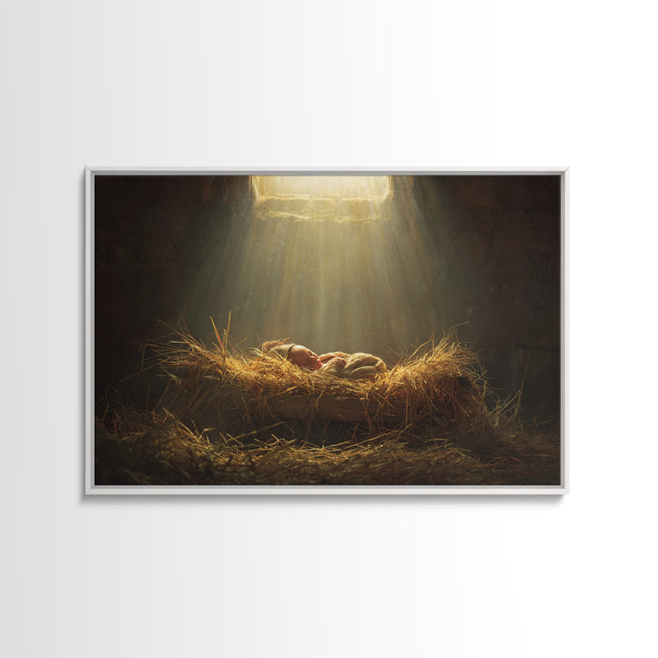 Silent Night Shelter, Framed Canvas Print, Christian Christmas Art, Christmas Wall Art, Christian Art Canvas, Framed Christmas Art, Christi