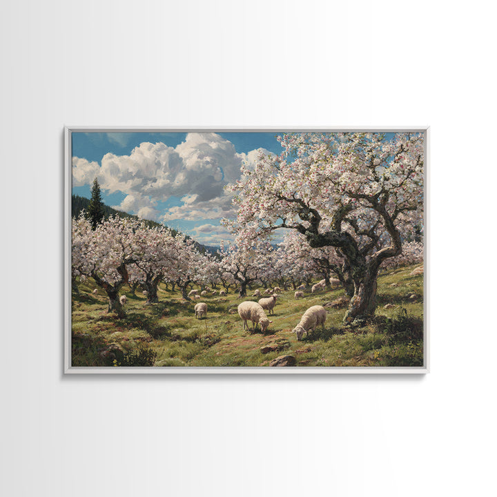 Springtime Blessing | Framed Canvas Print | Christian Wall Art | Christian Art Canvas | Modern Christian Art | Pastoral Scenery | Christian