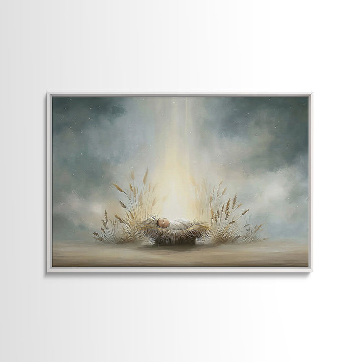 Winter Haven Light – Framed Canvas Print – Christian Wall Art – Christmas Art Prints – Christian Art Canvas – Christian Christmas Art